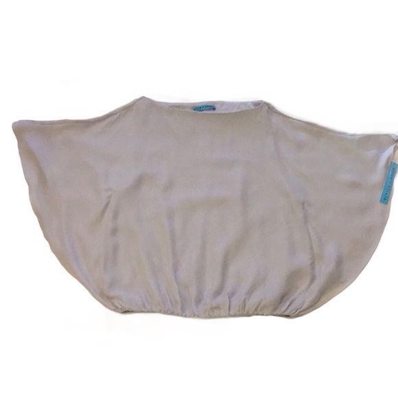 ALICE + OLIVIA DOLMAN BLOUSE KATIE GRAY SILK XS - Picture 8 of 8